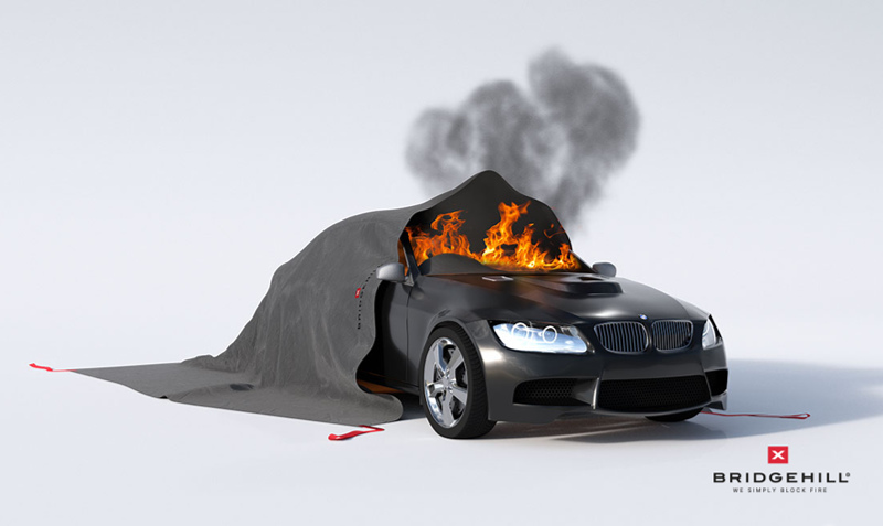 画像:Car Fire Blanket | バッテリー火災 消化 最適 ブランケット   