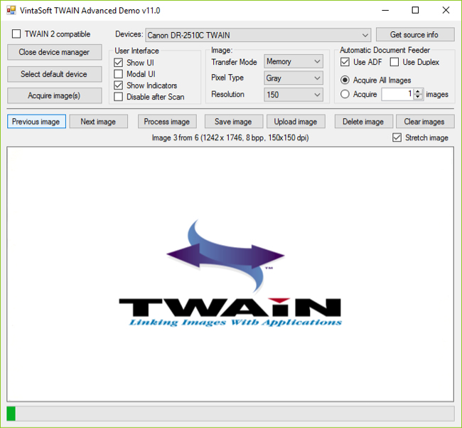 画像:VintaSoft Twain .NET SDK | TWAIN互換デバイス 画像取得 ライブラリ