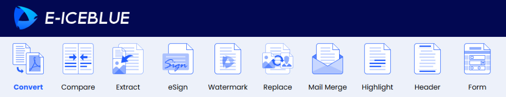 E-iceblue 製品ラインアップイメージ