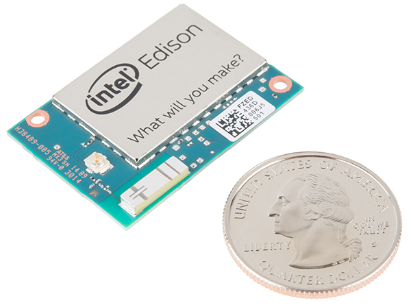 画像:インテルEdison開発ボード for Arduino | SDカードサイズ 超小型 コンピュータ    