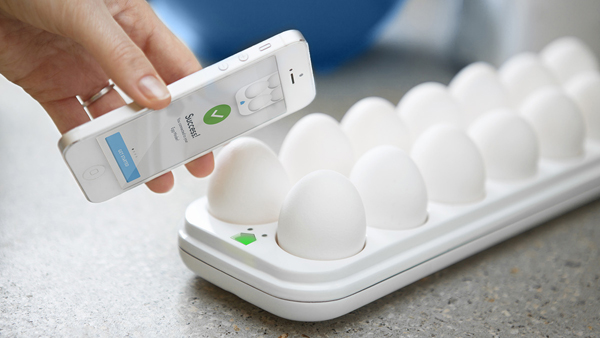 画像:Egg Minder - Smart egg tray