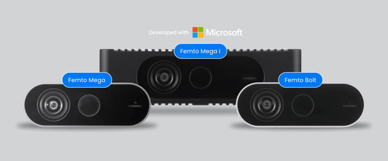Orbbec Femto (Bolt/Mega) | IMU 複数台同期 ToF デプスカメラ