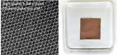 CVD 2x2 inches monolayer hBN (mlhbN)