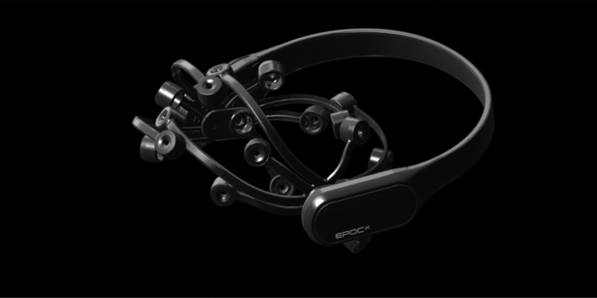 EMOTIV EPOC Xによる脳波計測のイメージ
